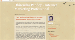 Desktop Screenshot of dhirendrakrpandey.com
